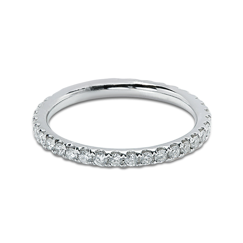 2mm Micro Setting Full Diamond Eternity Ring