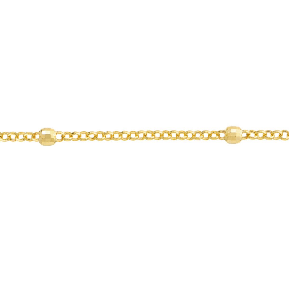 Diamond Cut Beaded Gold Bracelet