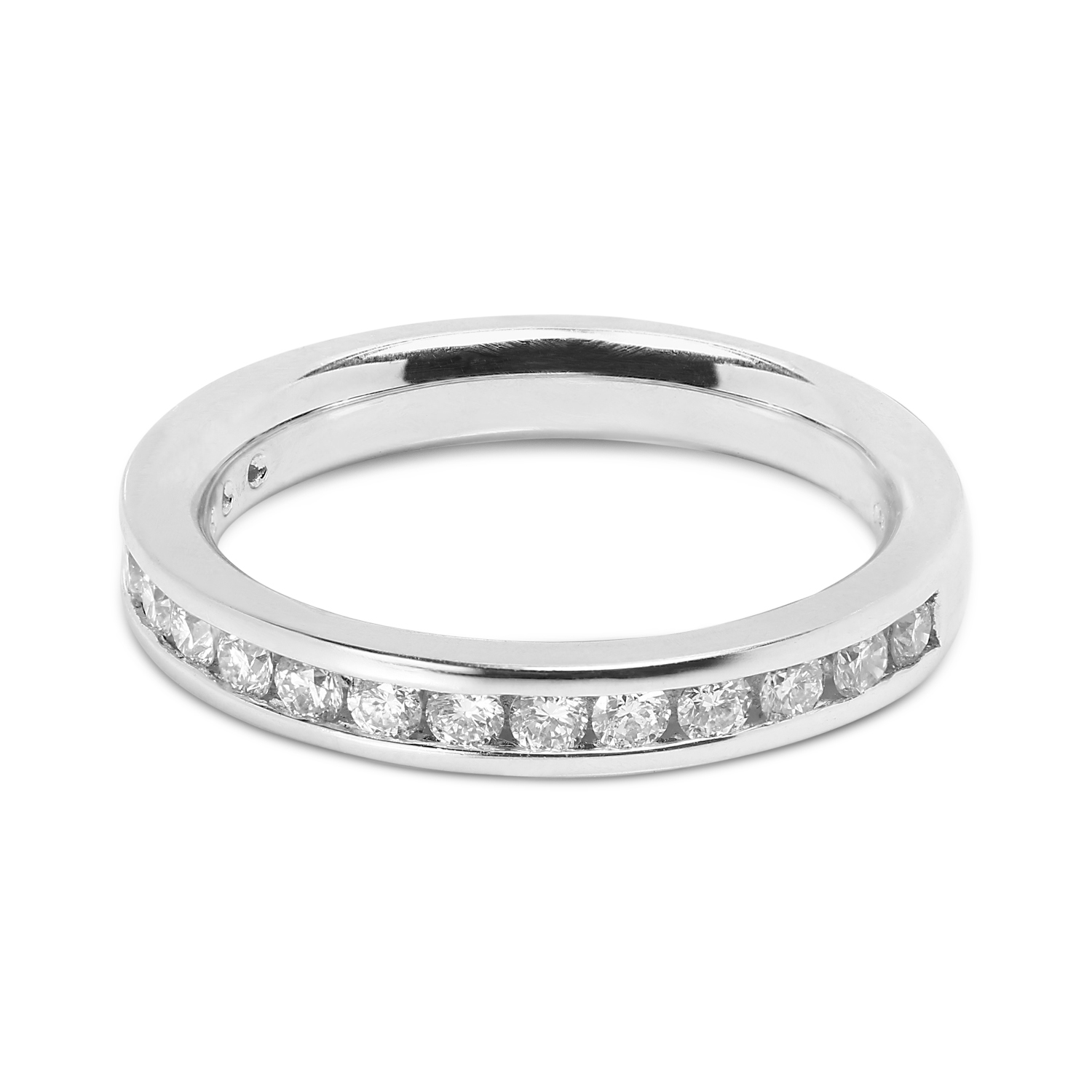 Classic 3mm Channel Setting Half Band Diamond Wedding Ring