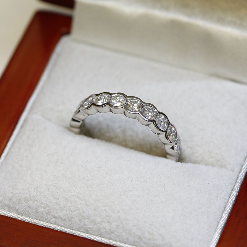 4mm Rub Over Setting Diamond Eternity Ring 