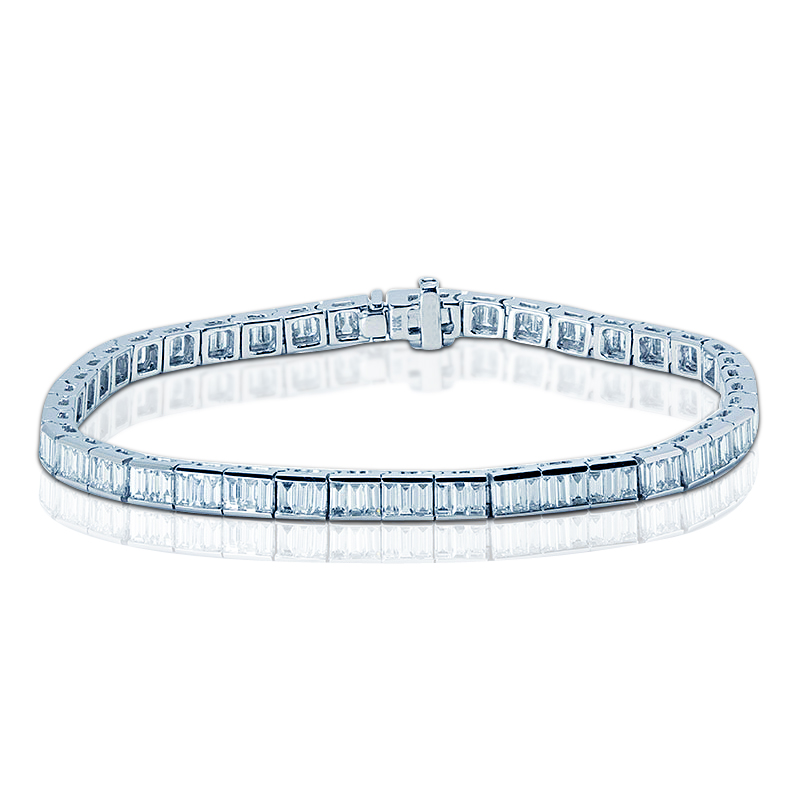 Vintage Round & Baguette-Cut Diamond Bracelet – Van Rijk