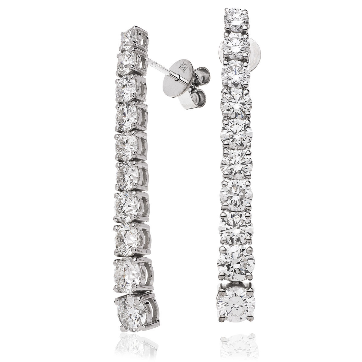5ct 43mm Diamond Drop Earrings