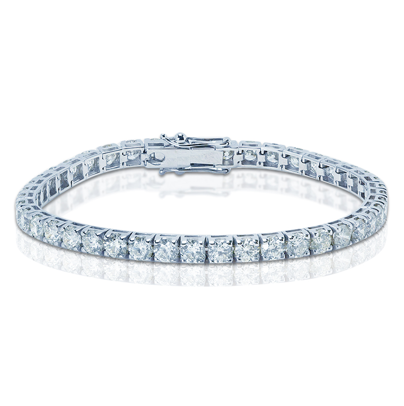 Oval Cut 8.00 ctw VS2 Clarity, I Color Diamond 14kt White Gold Bracelet |  Costco