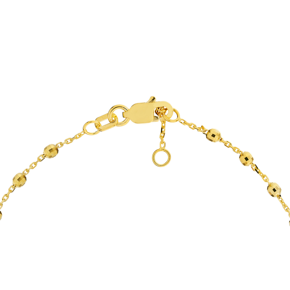 Diamond Cut Beaded Gold Bracelet