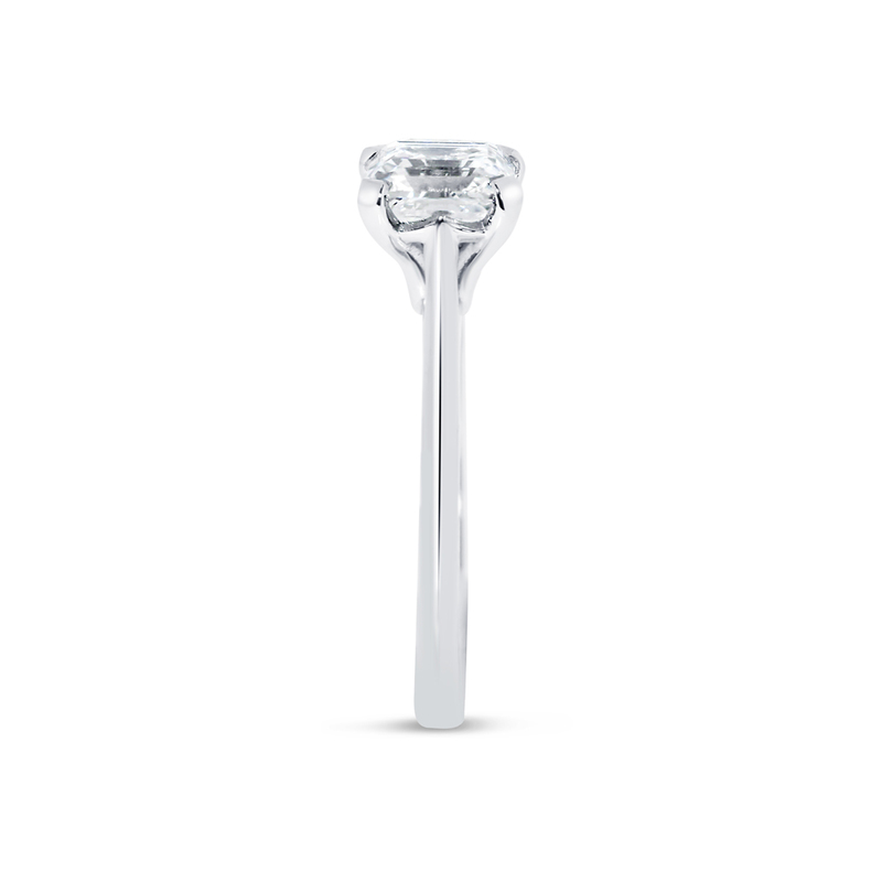Asscher Cut Solitaire Diamond Engagement Ring