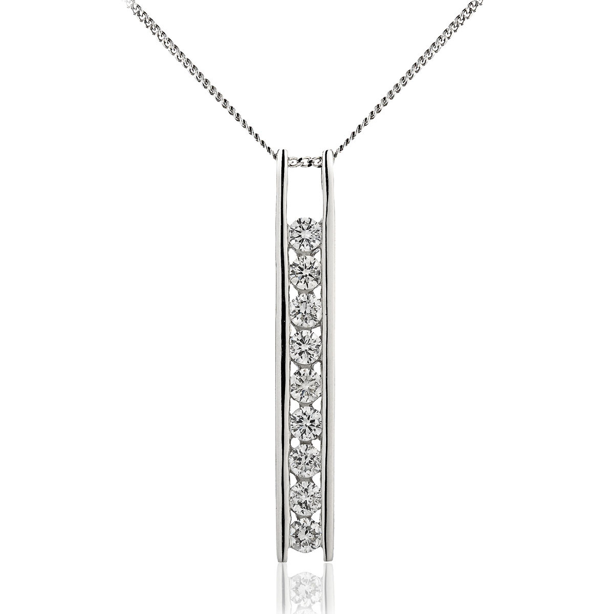 Bar Set 9 Stone Drops Necklace