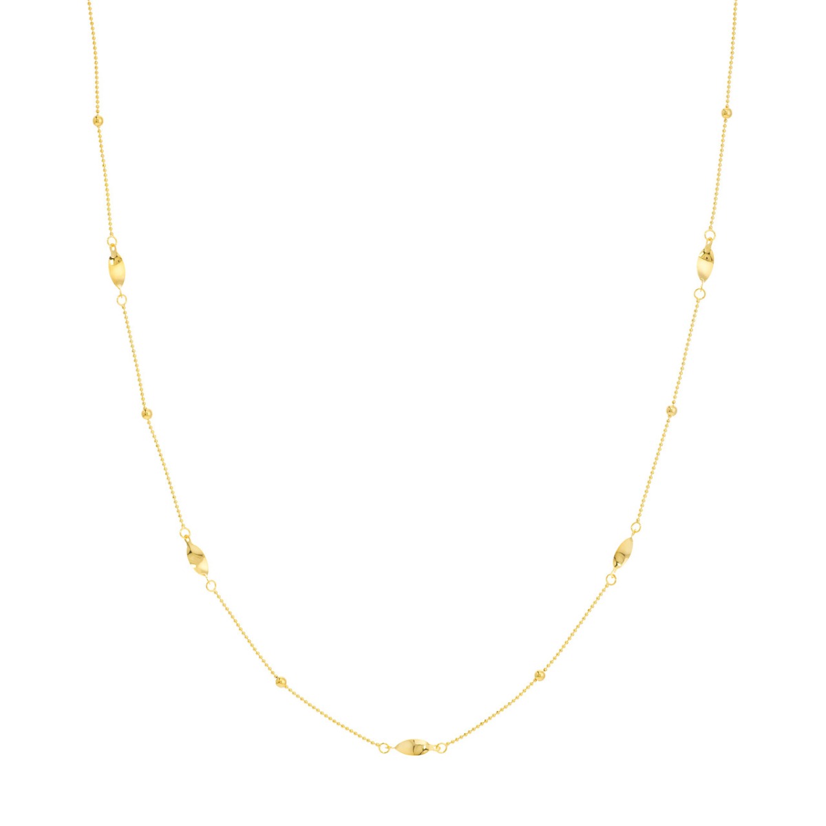 Bead and Marquise Stations Necklace