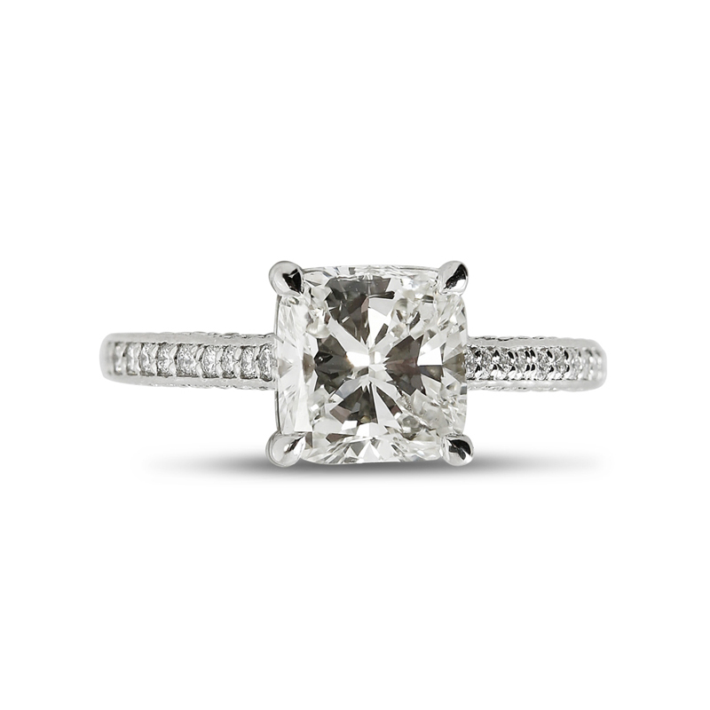 Bespoke Cushion Lab Grown Diamond Engagement Ring