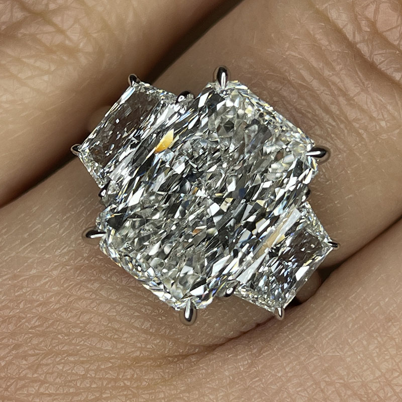 Large radiant cut shop diamond ring