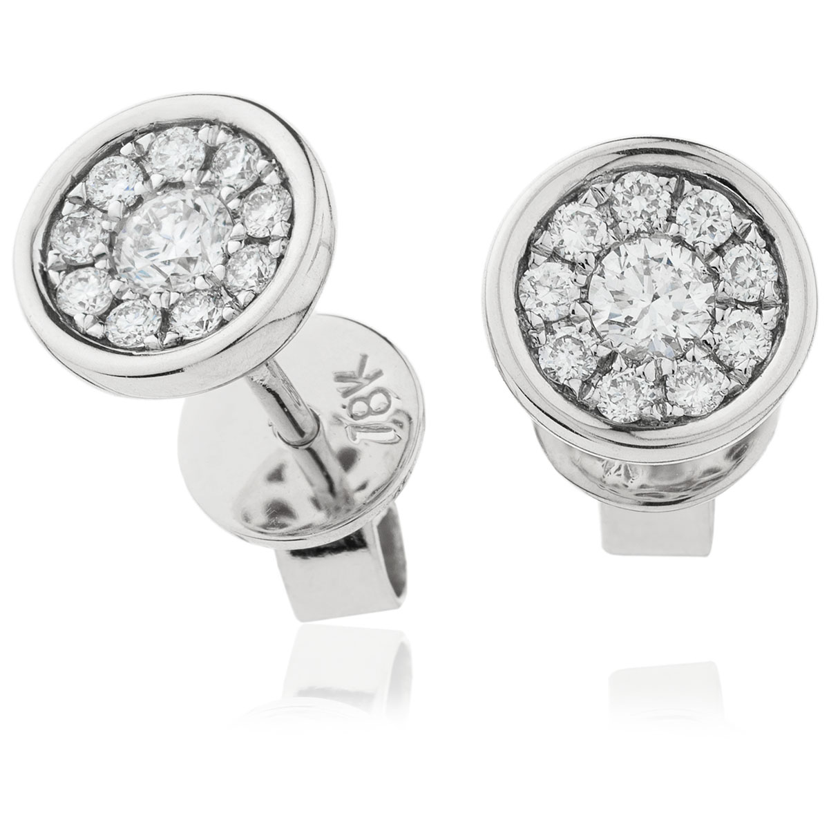 Round Shape Diamond Earring Studs