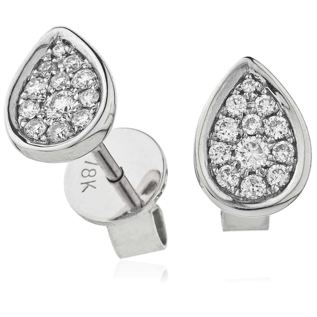 Pear Shape Diamond Earring Studs