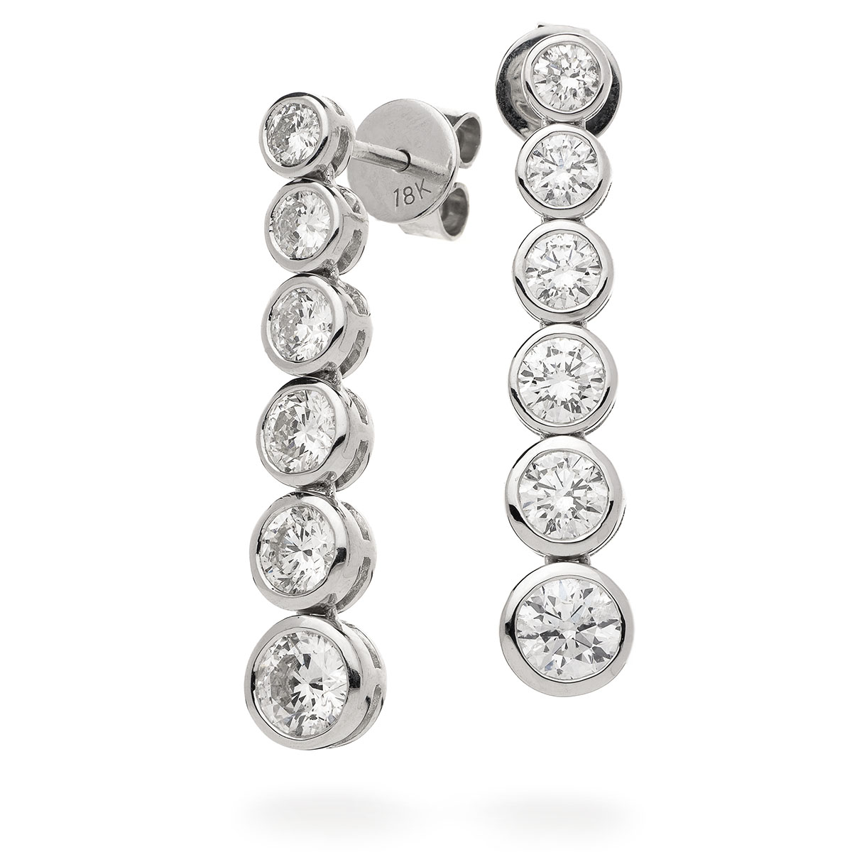 Rubover Set 6 Stone Diamond Drop Earring