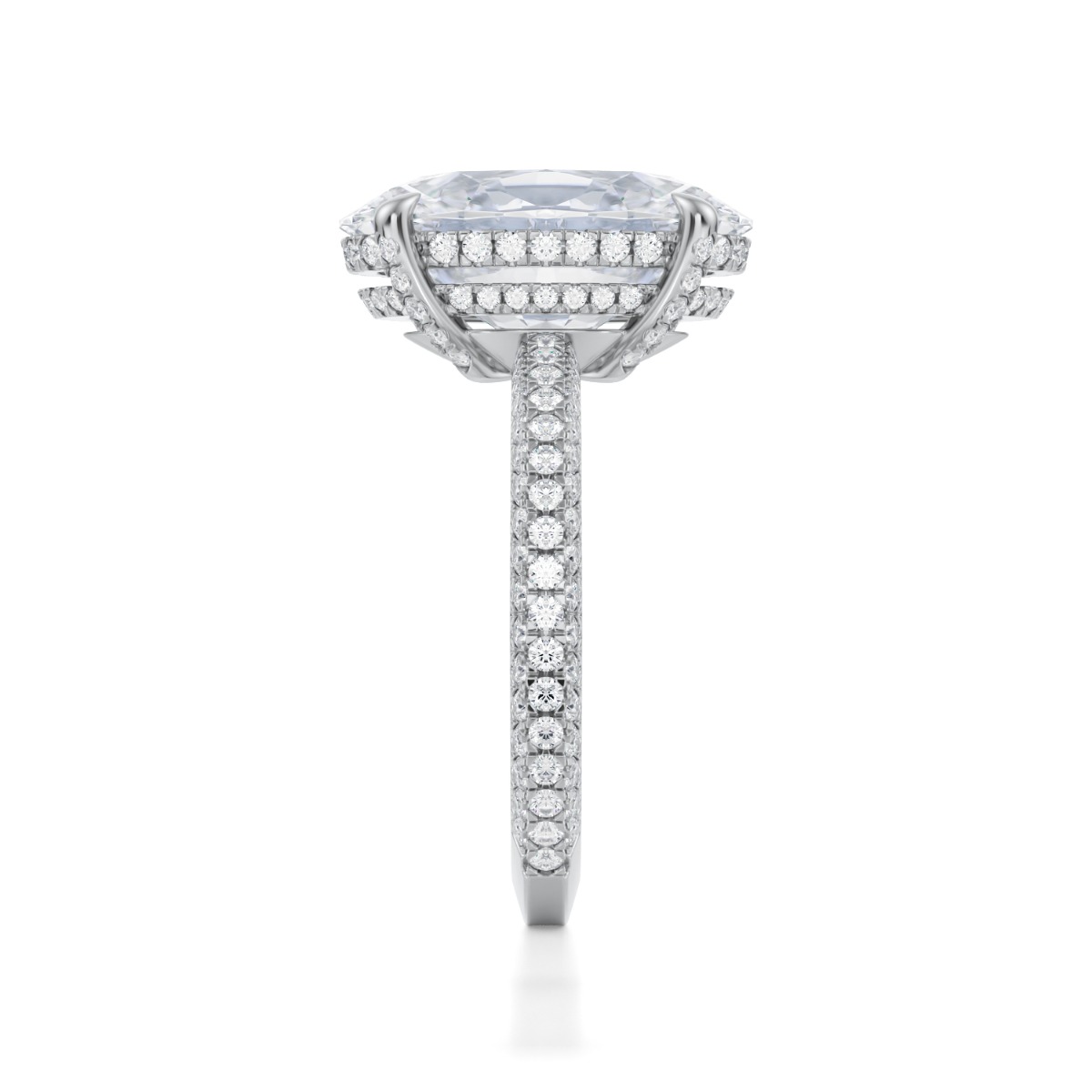 Blake Lively Oval Shape Lab Grown Diamond Engagement Ring