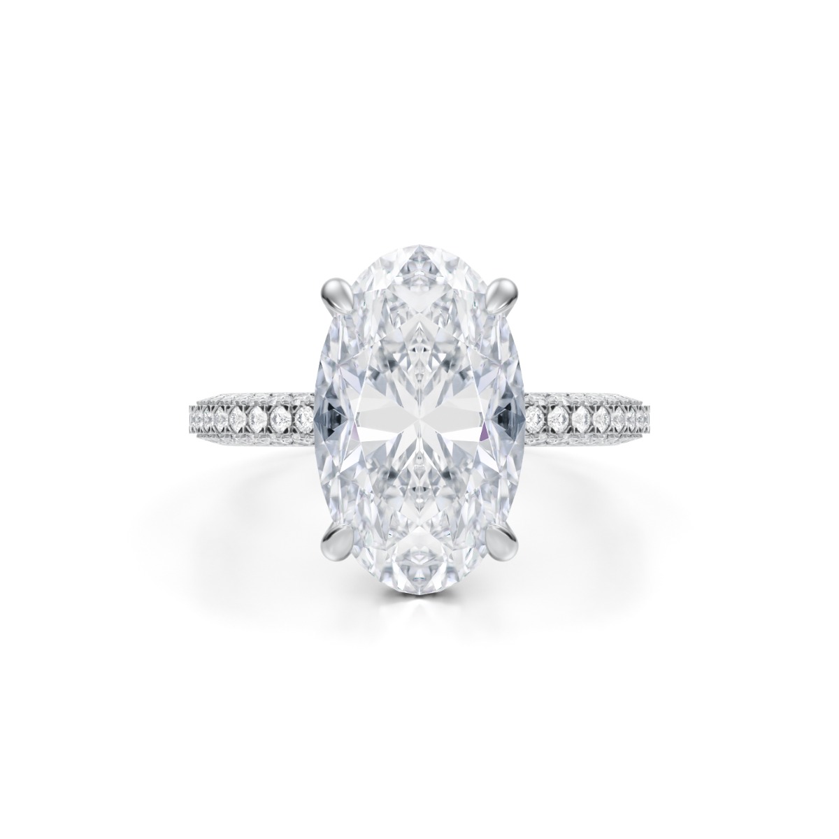 Blake Lively Oval Shape Lab Grown Diamond Engagement Ring