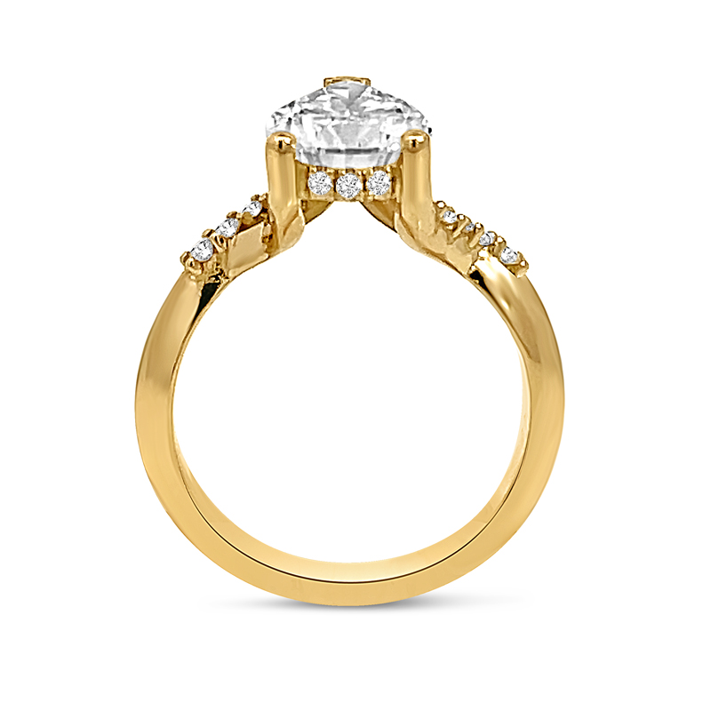 Braided Setting Pear Diamond Engagement Ring