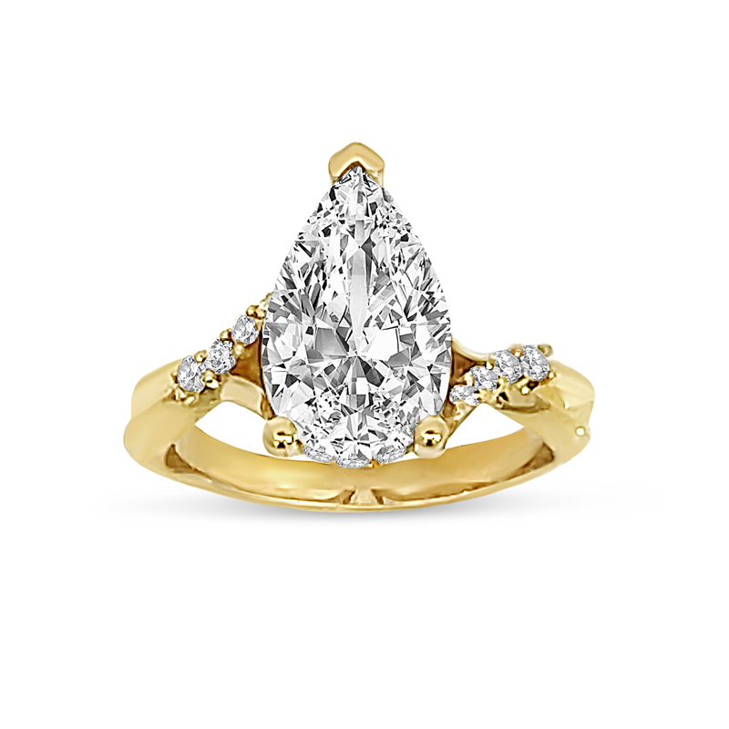 Braided Setting Pear Diamond Engagement Ring