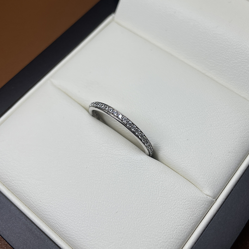 Classic 2mm Pave Setting Diamond Wedding Ring