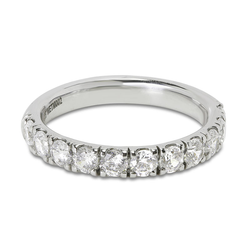 Classic 3mm Micro Setting Half Band Diamond Wedding Ring