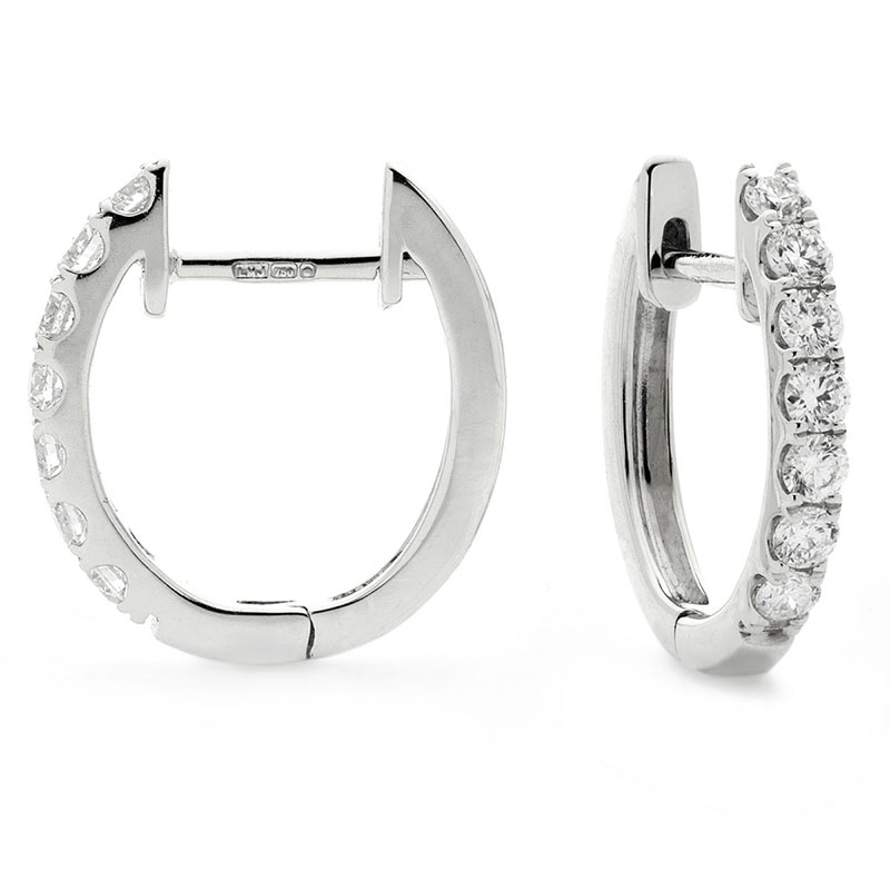 Classic Diamond Hoop Earrings