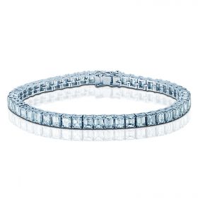 9 Carat Emerald Diamond Tennis Bracelet