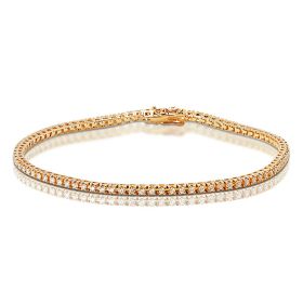 1 Carat Rose Gold Diamond Tennis Bracelet