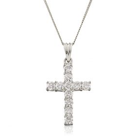 1ct Diamond Cross Pendant 