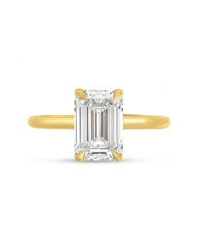 Emerald Cut Solitaire Diamond Engagement Ring