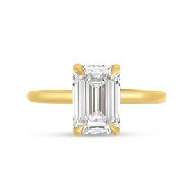 Emerald Cut Solitaire Lab Grown Diamond Engagement Ring