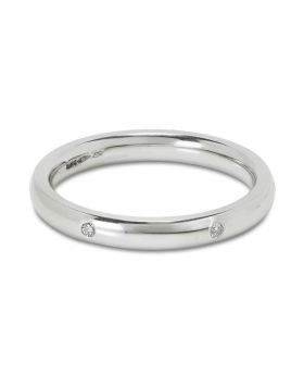 2mm Light Court 5 Round Cut Diamonds Wedding Band