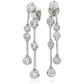 18kt White Gold Round Halo 0.30ct Total Diamond Earring Studs