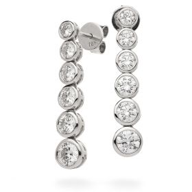 18kt White Gold Round Halo 0.30ct Total Diamond Earring Studs