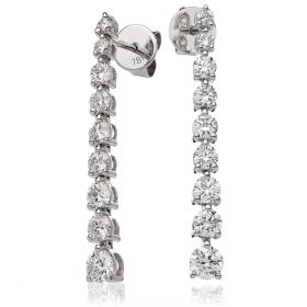 18kt White Gold Round Halo 0.30ct Total Diamond Earring Studs