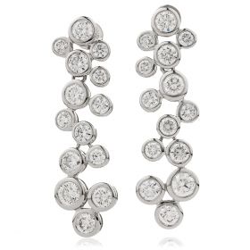 18kt White Gold Round Halo 0.30ct Total Diamond Earring Studs