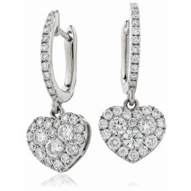 18kt White Gold Round Halo 0.30ct Total Diamond Earring Studs