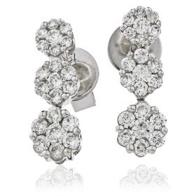 18kt White Gold Round Halo 0.30ct Total Diamond Earring Studs