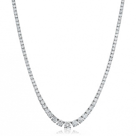 Graduating 14ct Diamond Necklace