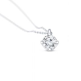 Four Claw Loop Diamond Pendant