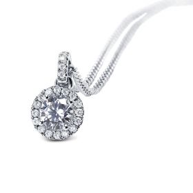 White Gold Heart Shape Diamond Pendant