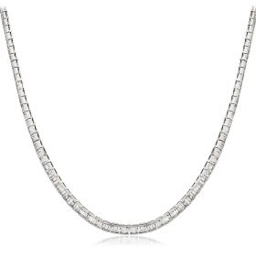 Channel Set Baguette Necklace