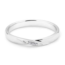 Twist Centre S Diamond Wedding Ring
