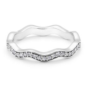Wave Diamond Wedding Ring