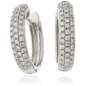 18kt White Gold Round Halo 0.30ct Total Diamond Earring Studs