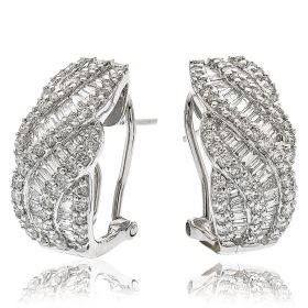 18kt White Gold Round Halo 0.30ct Total Diamond Earring Studs