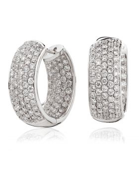 18kt White Gold Round Halo 0.30ct Total Diamond Earring Studs