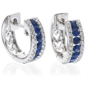 18kt White Gold Round Halo 0.30ct Total Diamond Earring Studs