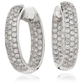 18kt White Gold Round Halo 0.30ct Total Diamond Earring Studs