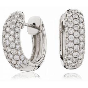 18kt White Gold Round Halo 0.30ct Total Diamond Earring Studs