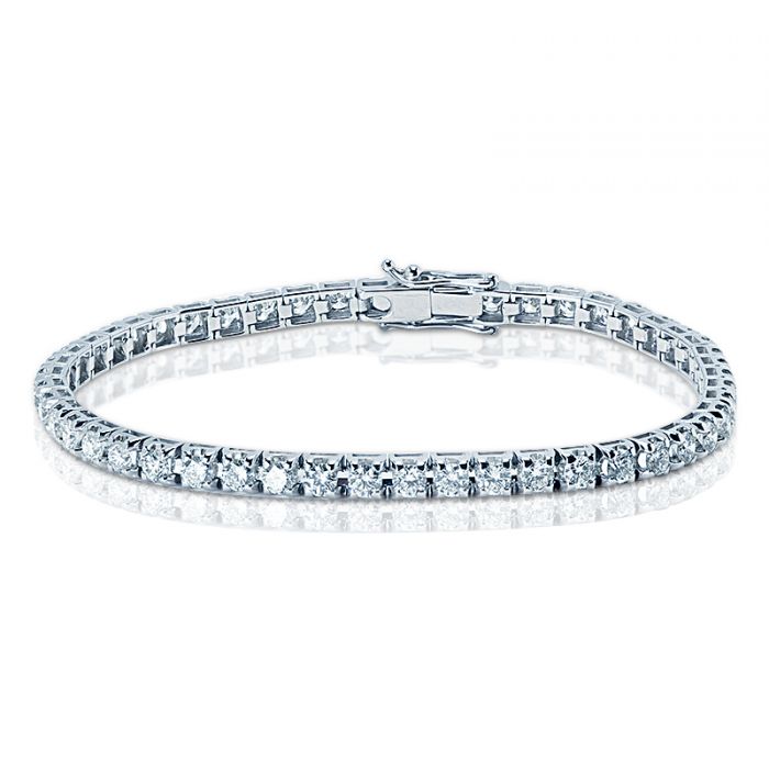 14K Trilogy Diamond Bangle - Beverlys Jewelers