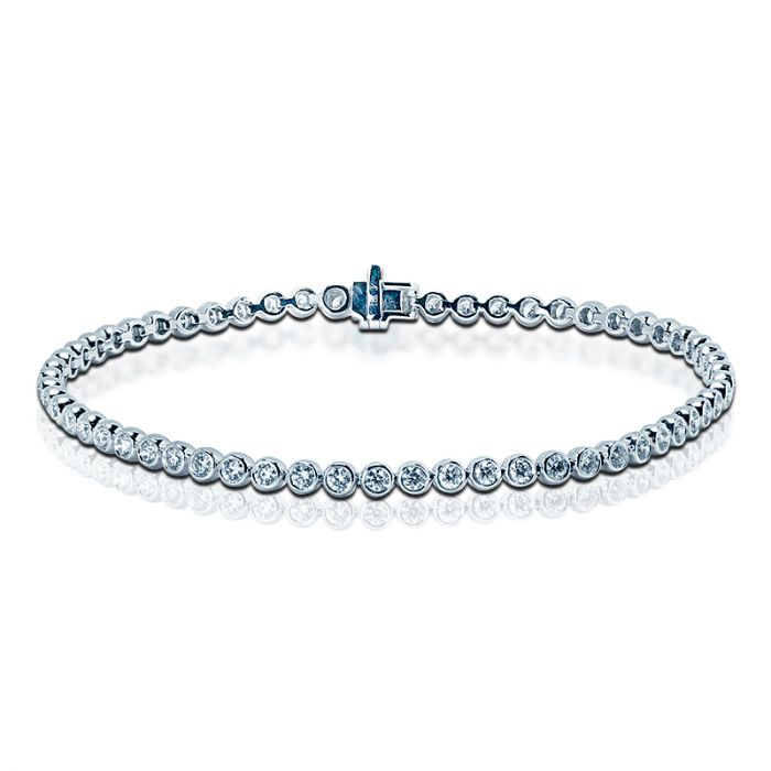 2 Carat Rub Over Diamond Tennis Bracelet