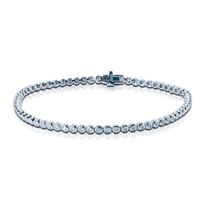 1 Carat Rub Over Diamond Tennis Bracelet